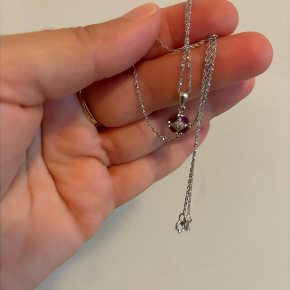 10k ruby necklace - Picture 1 of 3